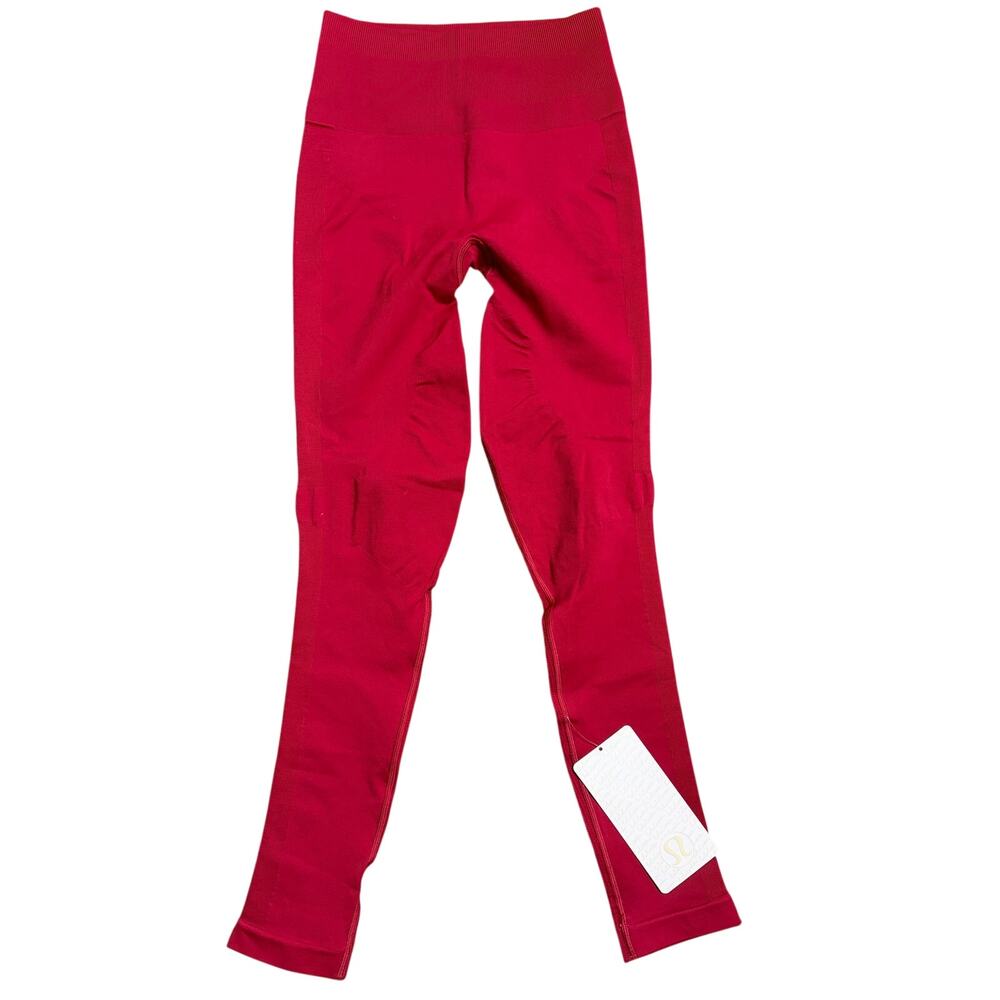 NWT Lululemon Zone In Tight High Rise Crop Leggings Pink Size 6 Compression